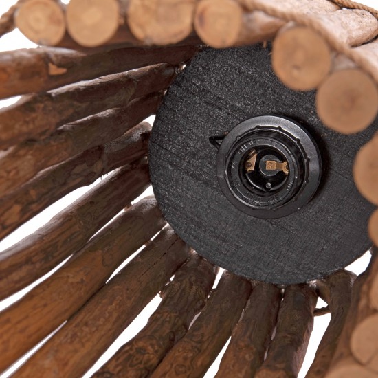 ΕΠΙΤΡΑΠΕΖΙΟ ΦΩΤΙΣΤΙΚΟ ΚΥΛΙΝΔΡΙΚΟ GWYN ΚΛΑΔΙΑ DRIFTWOOD ΣΕ ΦΥΣΙΚΟ Φ18,5x28,5Υεκ