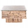 ΤΡΑΠΕΖΙ ΣΑΛΟΝΙΟΥ ΤΕΤΡΑΓΩΝΟ SPARROW DRIFTWOOD--ΓΥΑΛΙ 95x95x51,5Υεκ.