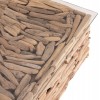 ΤΡΑΠΕΖΙ ΣΑΛΟΝΙΟΥ ΤΕΤΡΑΓΩΝΟ SPARROW DRIFTWOOD--ΓΥΑΛΙ 95x95x51,5Υεκ.