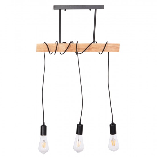 ΦΩΤΙΣΤΙΚΟ ΟΡΟΦΗΣ 3-ΦΩΤΟ VOLKS ΜΕΤΑΛΛΟ-ΞΥΛΟ 49,5x5x134,5Υεκ.