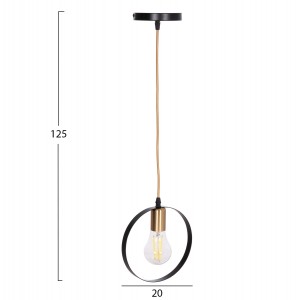 ΦΩΤΙΣΤΙΚΟ ΟΡΟΦΗΣ ΚΡΕΜΑΣΤΟ KRENT ΜΑΥΡΟ-ΧΡΥΣΟ 20x4x125Υεκ.