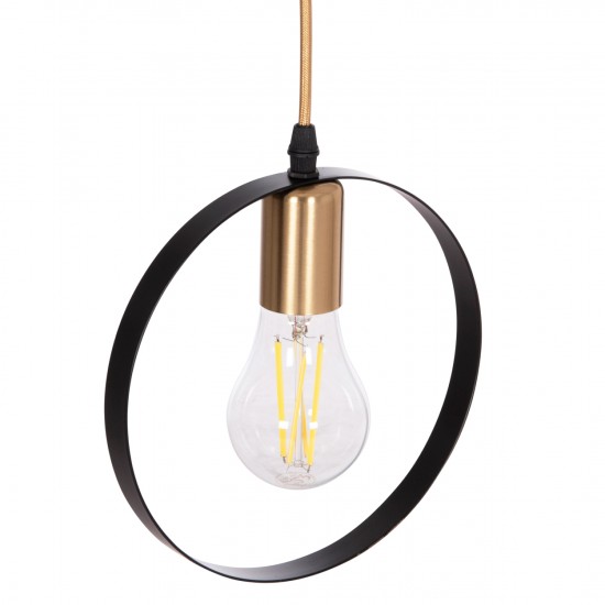 ΦΩΤΙΣΤΙΚΟ ΟΡΟΦΗΣ ΚΡΕΜΑΣΤΟ KRENT ΜΑΥΡΟ-ΧΡΥΣΟ 20x4x125Υεκ.