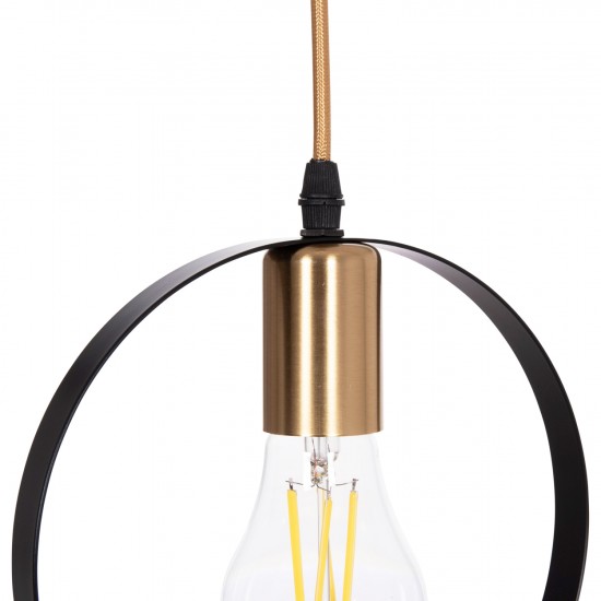 ΦΩΤΙΣΤΙΚΟ ΟΡΟΦΗΣ ΚΡΕΜΑΣΤΟ KRENT ΜΑΥΡΟ-ΧΡΥΣΟ 20x4x125Υεκ.