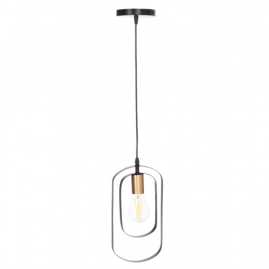 ΦΩΤΙΣΤΙΚΟ ΟΡΟΦΗΣ ΚΡΕΜΑΣΤΟ BIUT ΜΑΥΡΟ ΜΕΤΑΛΛΟ-ΧΡΥΣΟ ΝΤΟΥΙ 15,5x4x130Υεκ.