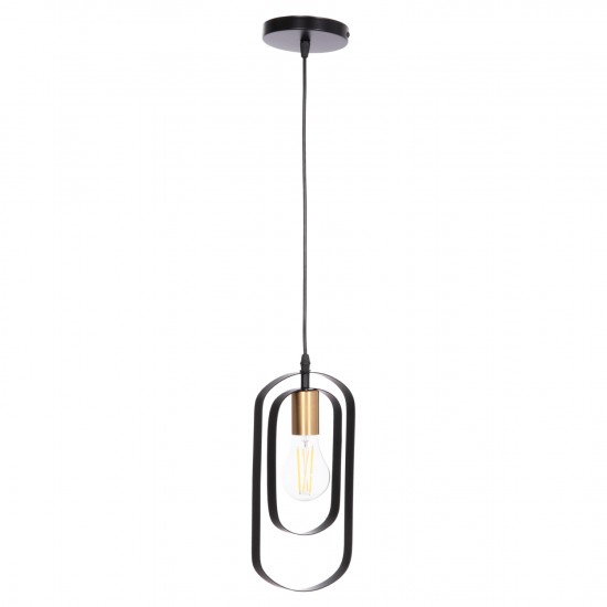 ΦΩΤΙΣΤΙΚΟ ΟΡΟΦΗΣ ΚΡΕΜΑΣΤΟ BIUT ΜΑΥΡΟ ΜΕΤΑΛΛΟ-ΧΡΥΣΟ ΝΤΟΥΙ 15,5x4x130Υεκ.