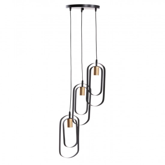 ΦΩΤΙΣΤΙΚΟ ΟΡΟΦΗΣ ΚΡΕΜΑΣΤΟ BIUT ΜΑΥΡΟ ΜΕΤΑΛΛΟ-ΧΡΥΣΟ ΝΤΟΥΙ Φ23x139Υεκ.