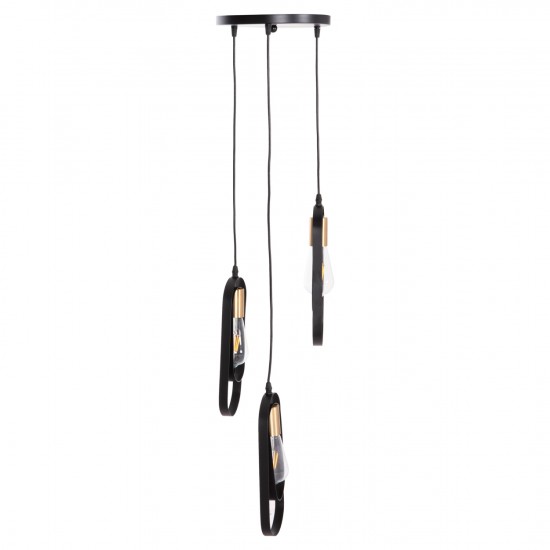 ΦΩΤΙΣΤΙΚΟ ΟΡΟΦΗΣ ΚΡΕΜΑΣΤΟ BIUT ΜΑΥΡΟ ΜΕΤΑΛΛΟ-ΧΡΥΣΟ ΝΤΟΥΙ Φ23x139Υεκ.