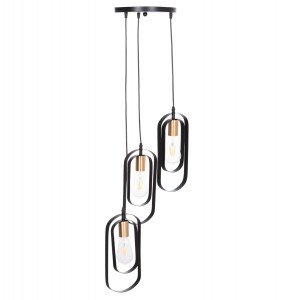 ΦΩΤΙΣΤΙΚΟ ΟΡΟΦΗΣ ΚΡΕΜΑΣΤΟ BIUT ΜΑΥΡΟ ΜΕΤΑΛΛΟ-ΧΡΥΣΟ ΝΤΟΥΙ Φ23x139Υεκ.