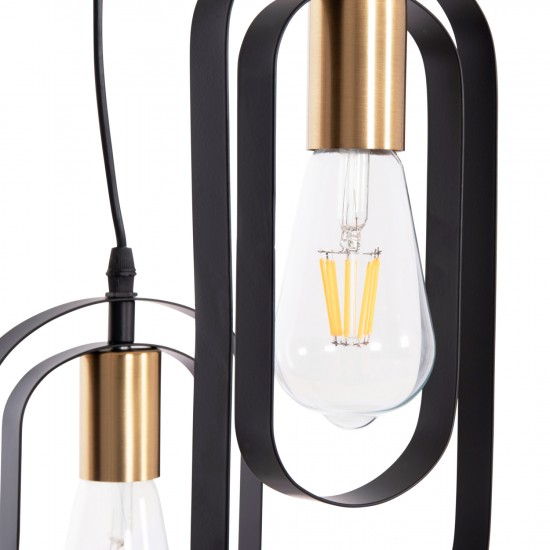 ΦΩΤΙΣΤΙΚΟ ΟΡΟΦΗΣ ΚΡΕΜΑΣΤΟ BIUT ΜΑΥΡΟ ΜΕΤΑΛΛΟ-ΧΡΥΣΟ ΝΤΟΥΙ Φ23x139Υεκ.