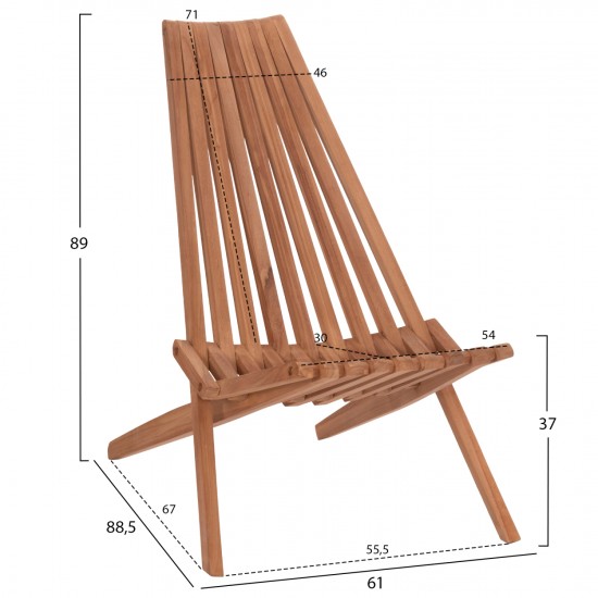 ΠΟΛΥΘΡΟΝΑ LOUNGE ΠΤΥΣΣΟΜΕΝΗ SHIGAO ΞΥΛΟ TEAK--ΦΥΣΙΚΟ 61x88.5x89Υεκ. ΠΟΛΥΘΡΟΝΑ LOUNGE ΠΤΥΣΣΟΜΕΝΗ SHIGAO ΞΥΛΟ TEAK--ΦΥΣΙΚΟ 61x88.5x89Υεκ.