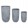 ΣΕΤ 3ΤΜΧ ΓΛΑΣΤΡΕΣ ΚΥΛΙΝΔΡΟΙ ΣΕΙΡΑ GARDENER FIBERCLAY-ΧΡΩΜΑ CEMENT Φ44x78.5Υεκ