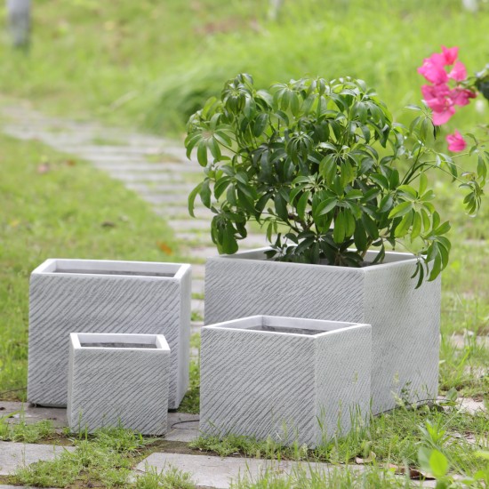 ΣΕΤ 4ΤΜΧ ΓΛΑΣΤΡΕΣ ΤΕΤΡΑΓΩΝΕΣ GARDENER FIBERCLAY ΓΚΡΙ CEMENT 37x37x31.5Υεκ. ΣΕΤ 4ΤΜΧ ΓΛΑΣΤΡΕΣ ΤΕΤΡΑΓΩΝΕΣ GARDENER FIBERCLAY ΓΚΡΙ CEMENT 37x37x31.5Υεκ.