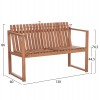 ΠΑΓΚΑΚΙ ΚΗΠΟΥ 2ΘΕΣΙΟ VED ΞΥΛΟ TEAK--ΦΥΣΙΚΟ ΧΡΩΜΑ 130x60x86Υεκ.