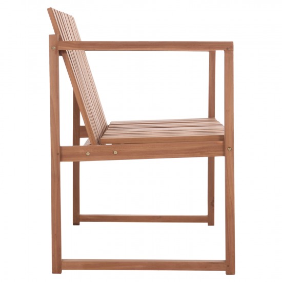 ΠΑΓΚΑΚΙ ΚΗΠΟΥ 2ΘΕΣΙΟ VED ΞΥΛΟ TEAK--ΦΥΣΙΚΟ ΧΡΩΜΑ 130x60x86Υεκ.