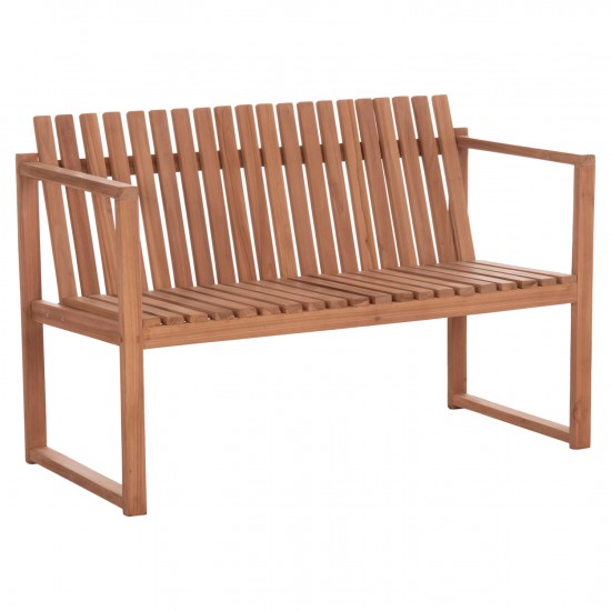 ΠΑΓΚΑΚΙ ΚΗΠΟΥ 2ΘΕΣΙΟ VED ΞΥΛΟ TEAK--ΦΥΣΙΚΟ ΧΡΩΜΑ 130x60x86Υεκ.