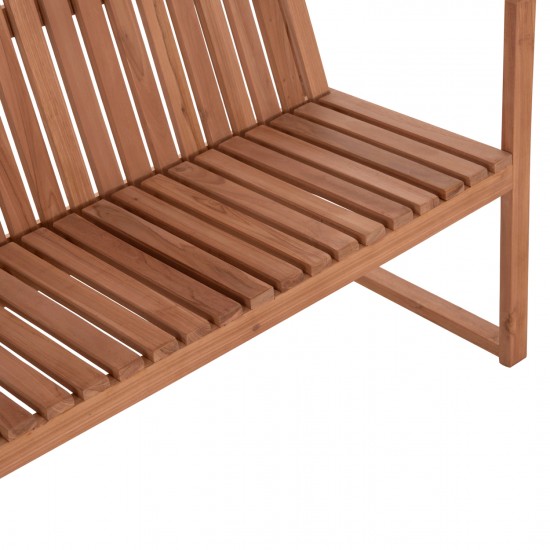 ΠΑΓΚΑΚΙ ΚΗΠΟΥ 2ΘΕΣΙΟ VED ΞΥΛΟ TEAK--ΦΥΣΙΚΟ ΧΡΩΜΑ 130x60x86Υεκ.