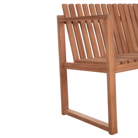 ΠΑΓΚΑΚΙ ΚΗΠΟΥ 2ΘΕΣΙΟ VED ΞΥΛΟ TEAK--ΦΥΣΙΚΟ ΧΡΩΜΑ 130x60x86Υεκ.