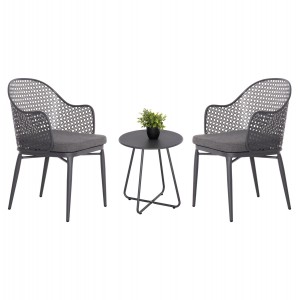 ΣΕΤ LOUNGE 3TMX ΕΞ.ΧΩΡΟΥ OREGO ΑΛΟΥΜΙΝΙΟ & ΜΕΤΑΛΛΟ ΣΕ ΣΚΟΥΡΟ ΓΚΡΙ