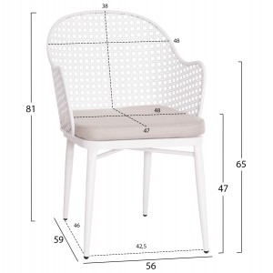 ΣΕΤ LOUNGE 3TMX ΕΞ.ΧΩΡΟΥ OREGO ΑΛΟΥΜΙΝΙΟ & ΜΕΤΑΛΛΟ ΣΕ ΛΕΥΚΟ