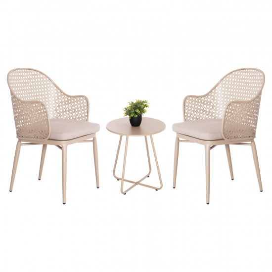 ΣΕΤ LOUNGE 3TMX ΕΞ.ΧΩΡΟΥ OREGO ΑΛΟΥΜΙΝΙΟ & ΜΕΤΑΛΛΟ ΣΕ ΚΑΠΟΥΤΣΙΝΟ