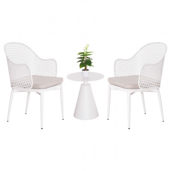 ΣΕΤ LOUNGE 3TMX ΕΞ.ΧΩΡΟΥ OREGO ΑΛΟΥΜΙΝΙΟ ΣΕ ΛΕΥΚΟ