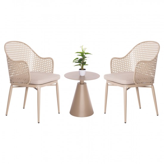 ΣΕΤ LOUNGE 3TMX ΕΞ.ΧΩΡΟΥ OREGO ΑΛΟΥΜΙΝΙΟ ΣΕ ΚΑΠΟΥΤΣΙΝΟ