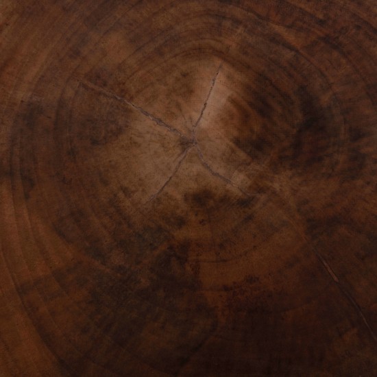 ΤΡΑΠΕΖΙ ΣΑΛΟΝΙΟΥ ΣΤΡΟΓΓΥΛΟ POMPU ΜΑΣΙΦ ΞΥΛΟ SUAR ΣΕ ΦΥΣΙΚΟ Φ60x35Υεκ.