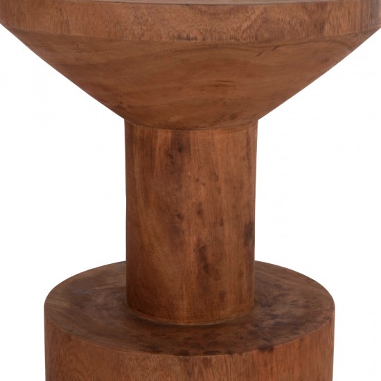 ΤΡΑΠΕΖΙ ΒΟΗΘΗΤΙΚΟ BERMAL ΜΑΣΙΦ ΞΥΛΟ SUAR ΣΕ ΦΥΣΙΚΟ Φ35x65Υεκ.