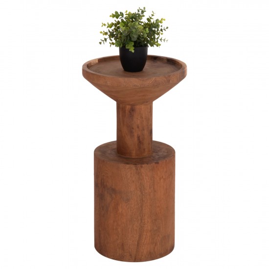 ΤΡΑΠΕΖΙ ΒΟΗΘΗΤΙΚΟ BERMAL ΜΑΣΙΦ ΞΥΛΟ SUAR ΣΕ ΦΥΣΙΚΟ Φ35x65Υεκ.