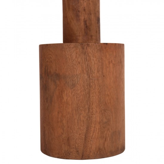 ΤΡΑΠΕΖΙ ΒΟΗΘΗΤΙΚΟ BERMAL ΜΑΣΙΦ ΞΥΛΟ SUAR ΣΕ ΦΥΣΙΚΟ Φ35x65Υεκ.