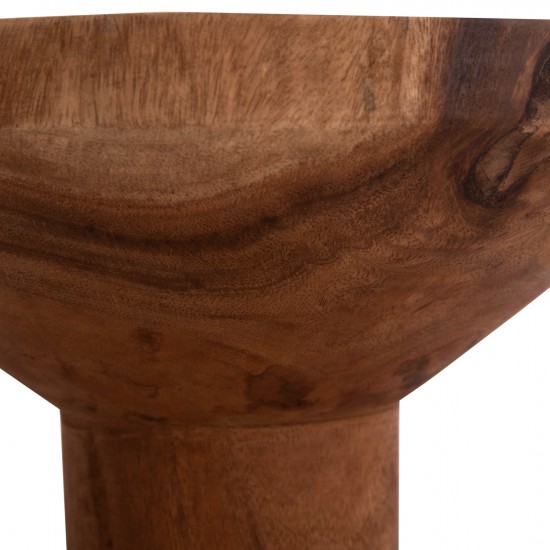 ΤΡΑΠΕΖΙ ΒΟΗΘΗΤΙΚΟ BERMAL ΜΑΣΙΦ ΞΥΛΟ SUAR ΣΕ ΦΥΣΙΚΟ Φ35x65Υεκ.