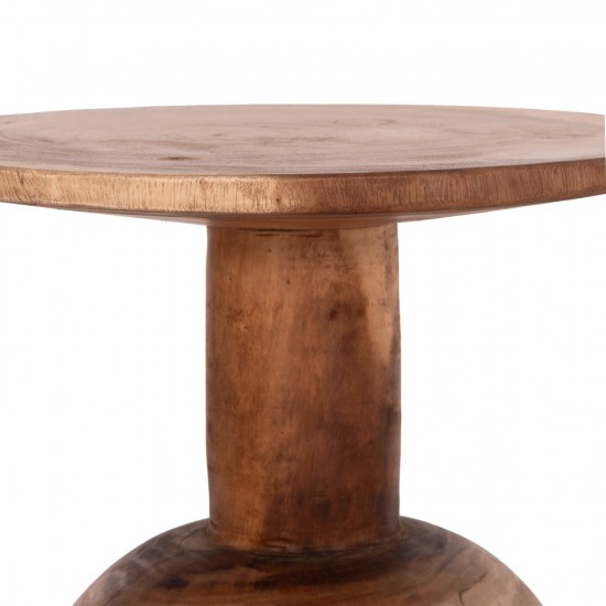 ΒΟΗΘΗΤΙΚΟ ΤΡΑΠΕΖΑΚΙ PUMBE ΞΥΛΟ SUAR ΣΕ ΦΥΣΙΚΟ ΧΡΩΜΑ Φ40x50Υεκ