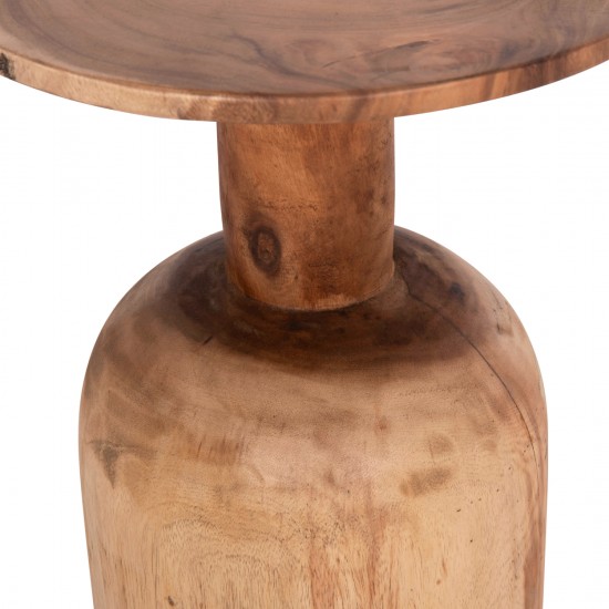 ΒΟΗΘΗΤΙΚΟ ΤΡΑΠΕΖΑΚΙ PUMBE ΞΥΛΟ SUAR ΣΕ ΦΥΣΙΚΟ ΧΡΩΜΑ Φ40x50Υεκ