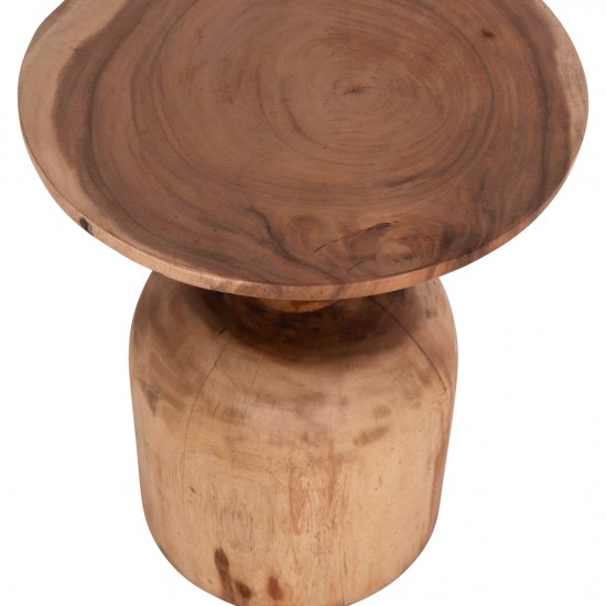 ΒΟΗΘΗΤΙΚΟ ΤΡΑΠΕΖΑΚΙ PUMBE ΞΥΛΟ SUAR ΣΕ ΦΥΣΙΚΟ ΧΡΩΜΑ Φ40x50Υεκ