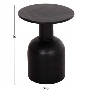 ΒΟΗΘΗΤΙΚΟ ΤΡΑΠΕΖΑΚΙ PUMBE ΞΥΛΟ SUAR ΣΕ ΜΑΥΡΟ ΧΡΩΜΑ Φ40x50Υεκ