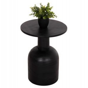 ΒΟΗΘΗΤΙΚΟ ΤΡΑΠΕΖΑΚΙ PUMBE ΞΥΛΟ SUAR ΣΕ ΜΑΥΡΟ ΧΡΩΜΑ Φ40x50Υεκ