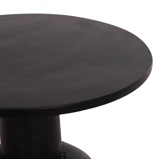 ΒΟΗΘΗΤΙΚΟ ΤΡΑΠΕΖΑΚΙ PUMBE ΞΥΛΟ SUAR ΣΕ ΜΑΥΡΟ ΧΡΩΜΑ Φ40x50Υεκ