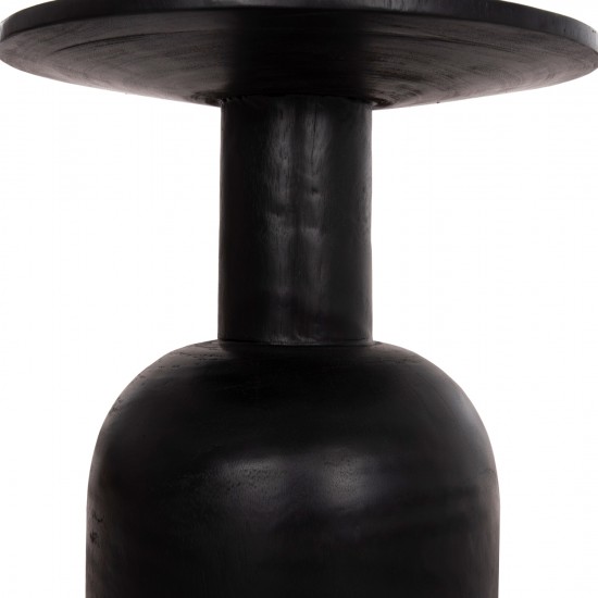 ΒΟΗΘΗΤΙΚΟ ΤΡΑΠΕΖΑΚΙ PUMBE ΞΥΛΟ SUAR ΣΕ ΜΑΥΡΟ ΧΡΩΜΑ Φ40x50Υεκ