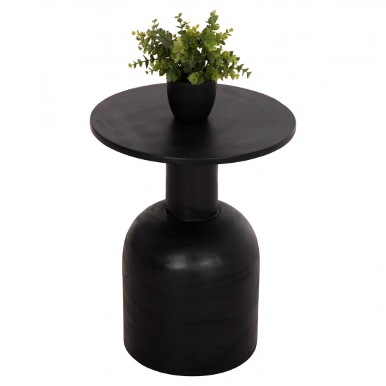 ΒΟΗΘΗΤΙΚΟ ΤΡΑΠΕΖΑΚΙ PUMBE ΞΥΛΟ SUAR ΣΕ ΜΑΥΡΟ ΧΡΩΜΑ Φ40x50Υεκ