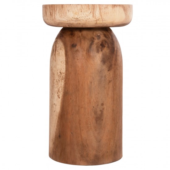 ΤΡΑΠΕΖΙ ΒΟΗΘΗΤΙΚΟ LOKI ΜΑΣΙΦ ΞΥΛΟ SUAR ΣΕ ΦΥΣΙΚΟ Φ30x50Υεκ.