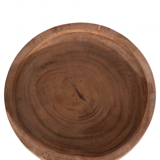 ΤΡΑΠΕΖΙ ΒΟΗΘΗΤΙΚΟ LOKI ΜΑΣΙΦ ΞΥΛΟ SUAR ΣΕ ΦΥΣΙΚΟ Φ30x50Υεκ.