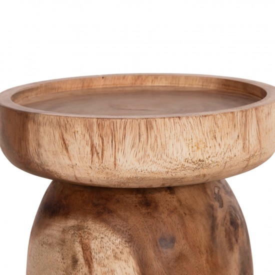 ΤΡΑΠΕΖΙ ΒΟΗΘΗΤΙΚΟ LOKI ΜΑΣΙΦ ΞΥΛΟ SUAR ΣΕ ΦΥΣΙΚΟ Φ30x50Υεκ.