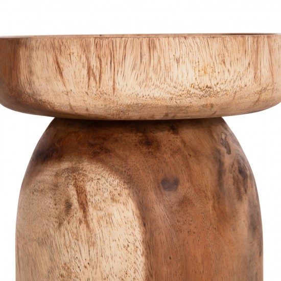 ΤΡΑΠΕΖΙ ΒΟΗΘΗΤΙΚΟ LOKI ΜΑΣΙΦ ΞΥΛΟ SUAR ΣΕ ΦΥΣΙΚΟ Φ30x50Υεκ.