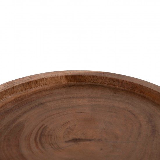 ΤΡΑΠΕΖΙ ΒΟΗΘΗΤΙΚΟ LOKI ΜΑΣΙΦ ΞΥΛΟ SUAR ΣΕ ΦΥΣΙΚΟ Φ30x50Υεκ.