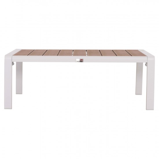 ΤΡΑΠΕΖΑΚΙ ΞΑΠΛΩΣΤΡΑΣ BENTRY ΑΛΟΥΜΙΝΙΟ ΛΕΥΚΟ--POLYWOOD 100x56x35Υεκ.