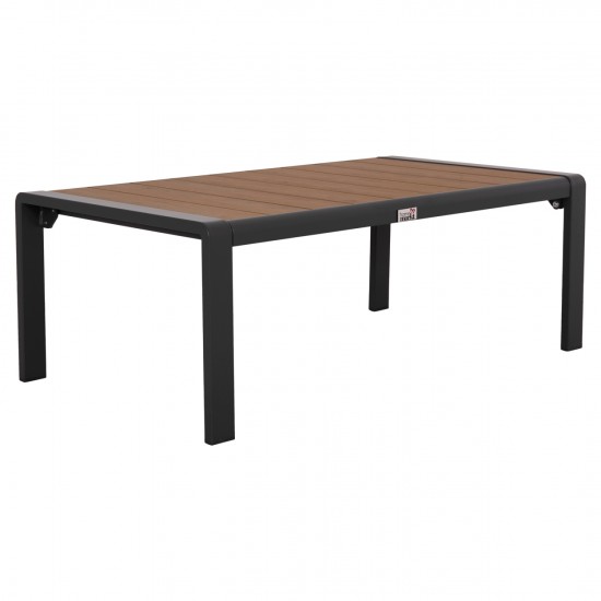 ΤΡΑΠΕΖΑΚΙ ΞΑΠΛΩΣΤΡΑΣ BENTRY ΑΛΟΥΜΙΝΙΟ ΣΚΟΥΡΟ ΓΚΡΙ-POLYWOOD 100x56x35Υεκ.