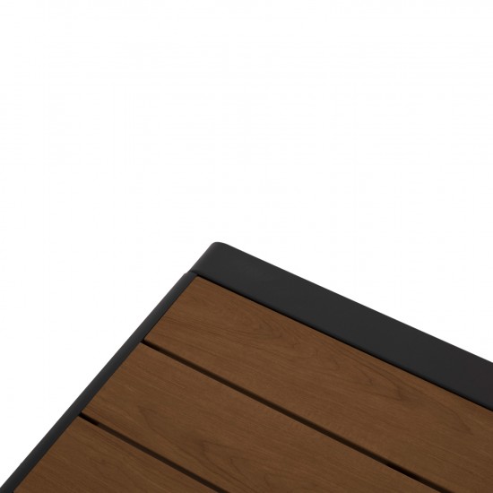 ΤΡΑΠΕΖΑΚΙ ΞΑΠΛΩΣΤΡΑΣ BENTRY ΑΛΟΥΜΙΝΙΟ ΣΚΟΥΡΟ ΓΚΡΙ-POLYWOOD 100x56x35Υεκ.