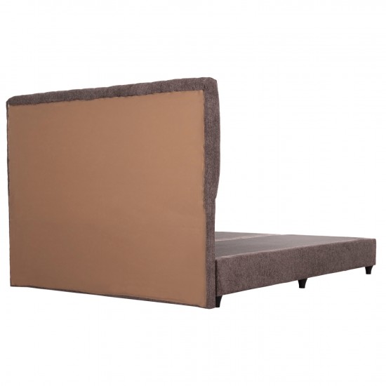 ΚΡEΒΑΤΙ ΔΙΠΛΟ HILDA ΥΦΑΣΜΑ ΜΠΟΥΚΛΕ ΚΑΦΕ ΓΙΑ ΣΤΡΩΜΑ 160x200εκ.