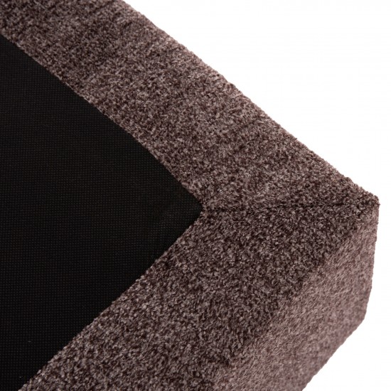 ΚΡEΒΑΤΙ ΔΙΠΛΟ HILDA ΥΦΑΣΜΑ ΜΠΟΥΚΛΕ ΚΑΦΕ ΓΙΑ ΣΤΡΩΜΑ 160x200εκ.