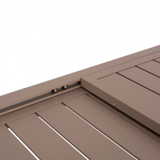 ΤΡΑΠΕΖΙ ΕΠΕΚΤΕΙΝΟΜΕΝΟ KRUM ΑΛΟΥΜΙΝΙΟ ΚΑΠΟΥΤΣΙΝΟ 160-240x90x73Υεκ.